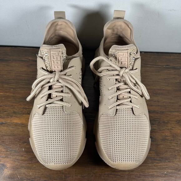 STEVE MADDEN Ganzo Maxima‎ Peach Embelished Chunky Sneakers Womans 9 - Picture 4 of 13